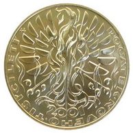 Stříbrná mince 200 Kč - Počátek nového tisíciletí provedení standard (ČNB 2000)