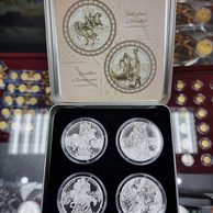 Sada čtyř stříbrných mincí Legenda o králi Artušovi  proof (ČM 2021) 
