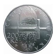 Stříbrná mince 200 Kč - 700. výročí vymření Přemyslovců po meči Václavem III. provedení standard (ČNB 2006)