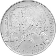 Stříbrná mince 500 Kč - 250. výročí narození Václava Tháma provedení standard (ČNB 2015)