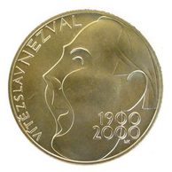 Stříbrná mince 200 Kč - 100. výročí narození Vítězslava Nezvala provedení standard (ČNB 2000)