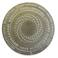 Stříbrná mince 200 Kč - Zasedání Mezinárodního měnového fondu a Světové banky v Praze provedení standard (ČNB 2000)