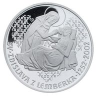 Stříbrná mince 200 Kč - 500. výročí úmrtí sv. Zdislavy z Lemberka provedení standard (ČNB 2002)