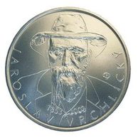 Stříbrná mince 200 Kč - 150. výročí narození Jaroslava Vrchlického provedení standard (ČNB 2003)
