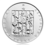 Stříbrná mince 200 Kč - 25. výročí 17. listopadu 1989 provedení standard (ČNB 2014)