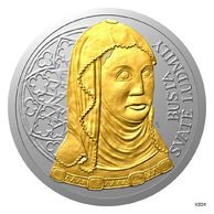 Sada dvou stříbrných mincí Svatovítský poklad - Relikvie sv. Ludmily selekt. pokov Au proof (ČM 2024)