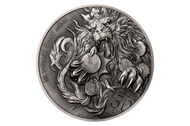 Stříbrná kilogramová medaile 30 let České mincovny a české měny standard (ČM 2023)