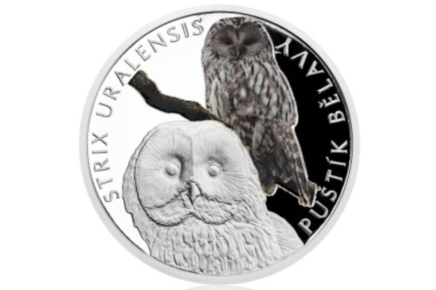 Stříbrná mince Ohrožená příroda - Puštík bělavý provedení proof (ČM 2017)