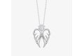 Stříbrný náhrdelník Angelic Hope, anděl s kubickou zirkonií Preciosa (5293 00)