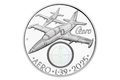 Stříbrná mince 500 Kč s optickým průhledovým prvkem - Letoun Aero L-39 proof (ČNB 2025)