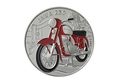 Stříbrná mince 500 Kč ručně smaltováno - Motocykl Jawa 250 proof (ČNB 2022)