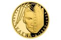 Zlatá půluncová mince Franz Kafka proof  (ČM 2023)