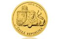 Zlatá investiční mince 1/25 oz Český lev standard (ČM 2017)