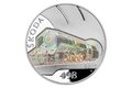 Stříbrná mince 500 Kč s hologramem - Parní lokomotiva Škoda 498 Albatros proof (ČNB 2021)