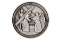 Stříbrná medaile Panna Marie Sedmibolestná - Setkání s Ježíšem na křížové cestě SK standard/patina (ČM 2023)