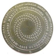 Stříbrná mince 200 Kč - Zasedání Mezinárodního měnového fondu a Světové banky v Praze provedení standard (ČNB 2000)