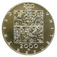 Stříbrná mince 200 Kč - 150. výročí narození a 100. výročí úmrtí Zdeňka Fibicha provedení proof (ČNB 2000)