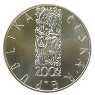 Stříbrná mince 200 Kč - 200. výročí narození Františka Škroupa provedení proof (ČNB 2001)