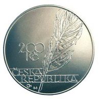 Stříbrná mince 200 Kč - 150. výročí narození Jaroslava Vrchlického provedení proof (ČNB 2003)