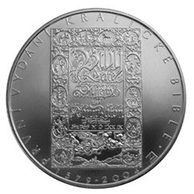 Stříbrná mince 200 Kč - 425. výročí prvního vydání Kralické Bible provedení standard (ČNB 2004)