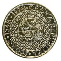 Stříbrná mince 200 Kč - 650. výročí založení Univerzity Karlovy provedení proof (ČNB 1998)