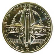 Stříbrná mince 200 Kč - 50. výročí založení NATO provedení standard (ČNB 1999)