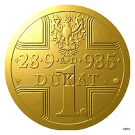 Zlatý 1-dukát sv. Václava se zlatým certifikátem - ak. mal. Vladimír Pavlica proof  (ČM 2025)