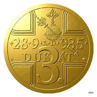 Zlatý 3-dukát sv. Václava se zlatým certifikátem - ak. mal. Vladimír Pavlica proof (ČM 2025)