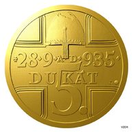 Zlatý 5-dukát sv. Václava se zlatým certifikátem - ak. mal. Vladimír Pavlica proof (ČM 2025)