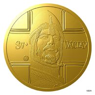 Sada zlatých dukátů sv. Václava se zlatým certifikátem 2025 - ak. mal. Vladimír Pavlica proof (ČM 2025)