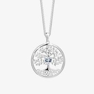 Stříbrný přívěsek s řetízkem Sparkling Tree of Life, strom života s kubickou zirkonií Preciosa (5329 00)