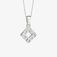 Stříbrný přívěsek s řetízkem Dreaming s kubickou zirkonií Preciosa, krystal (5075 00)