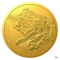 Zlatá mince Nových sedm divů světa - Velká čínská zeď   proof (ČM 2025) 