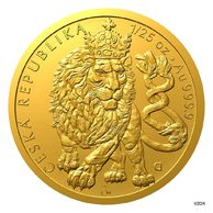 Zlatá 1/25oz investiční mince  Český lev standard (ČM 2026)