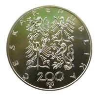 Stříbrná mince 200 Kč - 100. výročí České amatérské atletické unie a konání nejstaršího běhu Běchovice - Praha standard (ČNB 1997) 