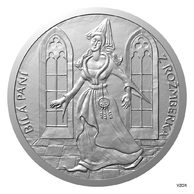 Stříbrná medaile Pověsti českých hradů - Bílá paní na Rožmberku proof (ČM 2024)