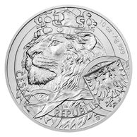 Stříbrná desetiuncová investiční mince Český lev  standard (ČM 2025)