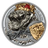 Stříbrná 2oz investiční mince Český lev 2025 ultra vysoký reliéf proof (ČM 2025)