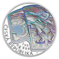 Stříbrná 1oz investiční mince Český lev 2026 s hologramem proof (ČM 2026)