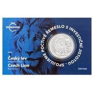 Stříbrná 2oz  investiční mince Český lev standard číslovaná (ČM 2026)