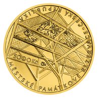 Zlatá mince 5000 Kč Městské památkové rezervace ČNB - Cheb provedení standard (ČNB 2021)