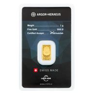 Zlatá investiční cihla 1 g - Argor Heraeus/ČM - Český lev