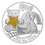 Stříbrná mince Crystal Coin - Vítej na světě  proof (ČM 2026)