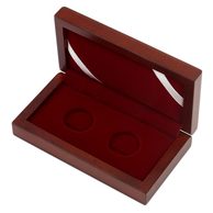 Sběratelská kazeta na 2ks mince průměr 24,25mm -  12,2 x 6,7 cm  (ČM)