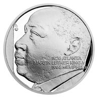 Stříbrná medaile Kult osobnosti - Martin Luther King  proof (ČM 2022) 