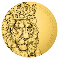 Zlatá 1/200oz investiční mince Český lev 2026 inkusní ražba standard (ČM 2026)