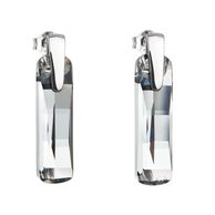 Stříbrné náušnice Shining Strip s českým křišťálem Preciosa - krystal (6724 00)