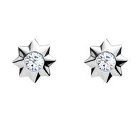 Stříbrné náušnice Orion, hvězdy s kubickou zirkonií Preciosa, malé (5249 00)