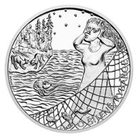 Stříbrná medaile Pověsti českých hradů - Šílená rybářka na Bítově proof (ČM 2025)