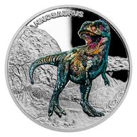 Stříbrná mince Pravěký svět - Tyrannosaurus proof (ČM 2022)